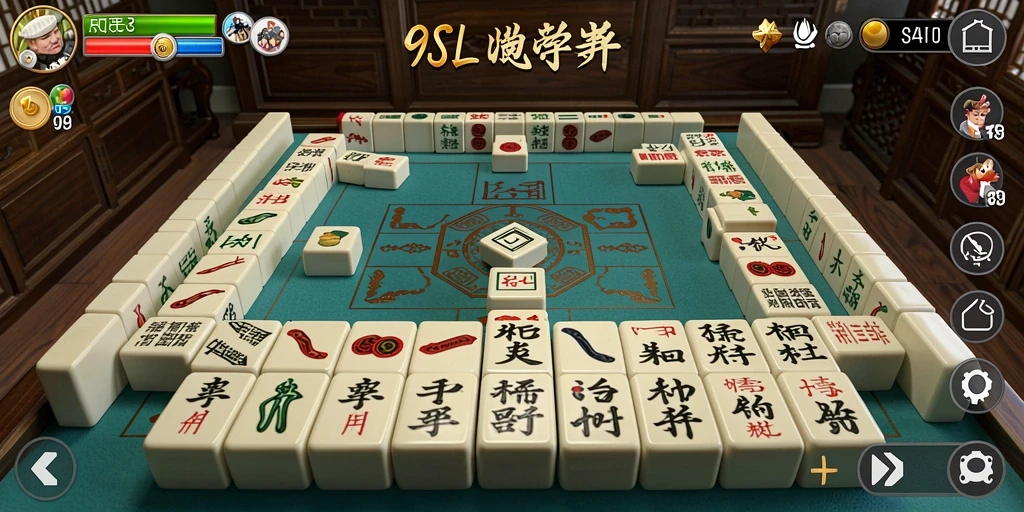 Tampilan gameplay 9SL dengan ubin Mahjong yang indah dan menantang.