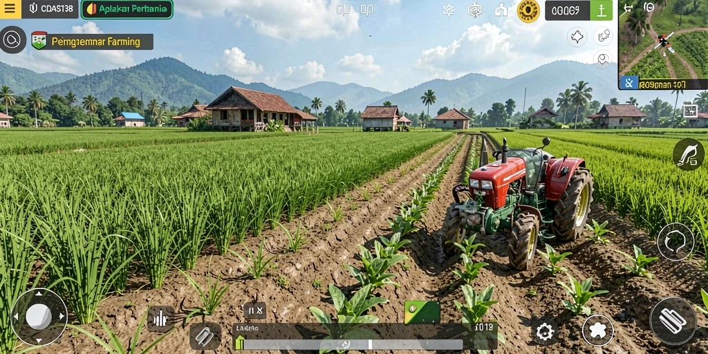 Tampilan gameplay di CADAS138 menunjukkan aktivitas pertanian yang seru dan menarik.