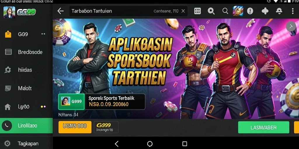 Screenshot GG99 menampilkan fitur taruhan langsung yang menarik.