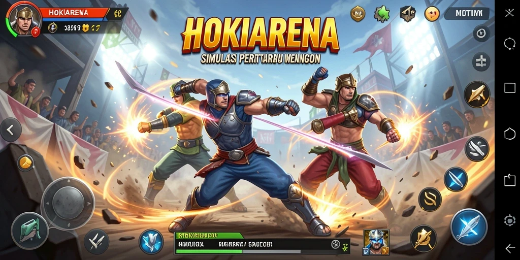 Tampilan gameplay HOKIARENA yang menegangkan dan penuh aksi.