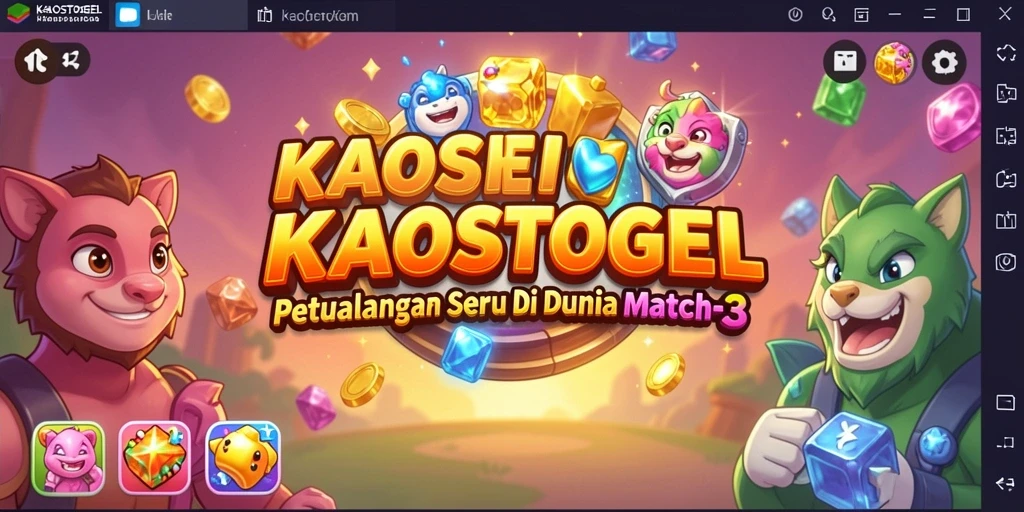 Tampilan gameplay KAOSTOGEL penuh warna dan menarik.