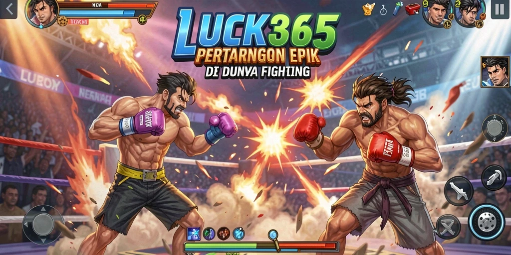 Tangkapan layar LUCK365 menampilkan aksi pertarungan yang intens.