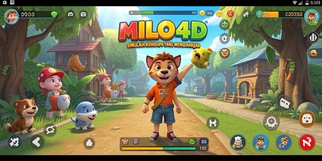 Screenshot gameplay <strong>MILO4D</strong> menampilkan dunia simulasi yang kreatif.