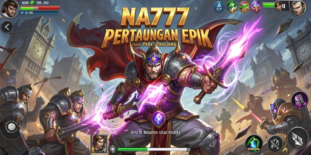 Screenshot gameplay NA777 yang menunjukkan aksi pertarungan yang dinamis.