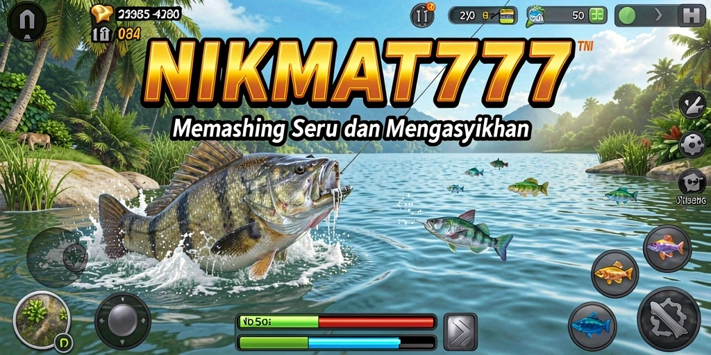 Tampilan gameplay seru saat menangkap ikan besar di NIKMAT777.
