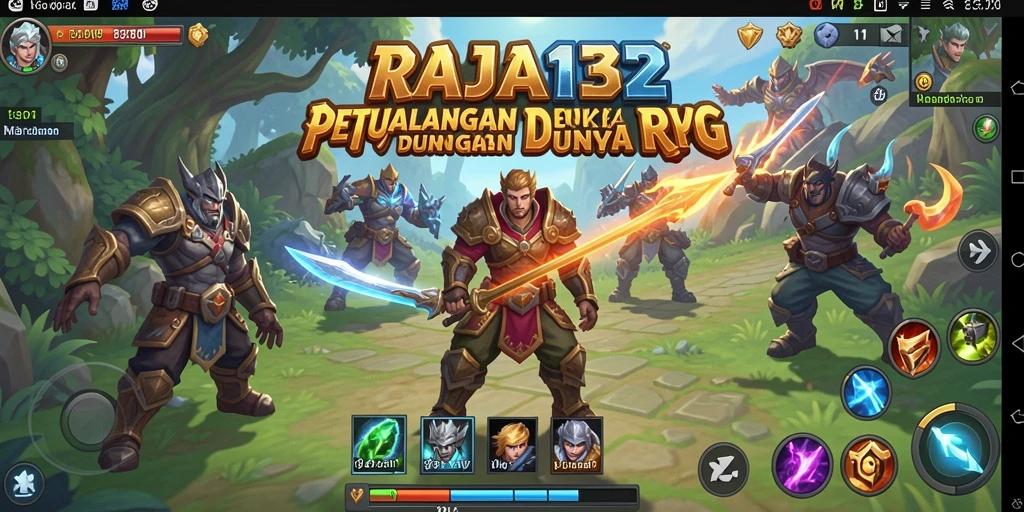 Tampilan gameplay RAJA132 yang seru dengan petualangan RPG.